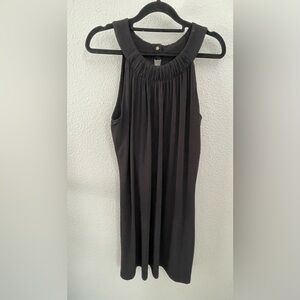 Calvin Klein Black Sleeveless Smocked Mini Dress